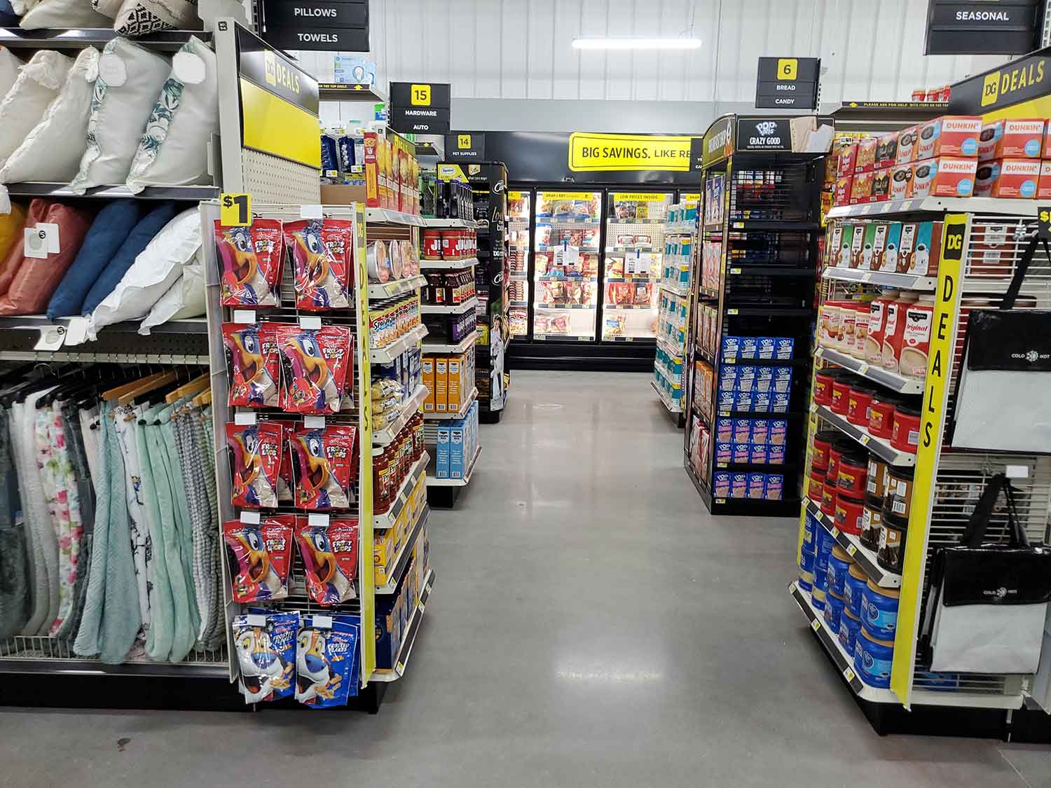 Dollar General interior delivered by Sword Construction in Montgomery, Texas