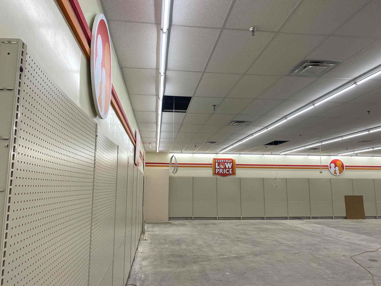 Sword Construction interior build-out at Family Dollar in Webster, TX